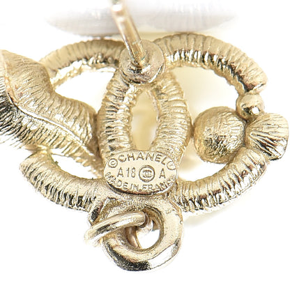 Chanel Pearl CC Drop Earrings Gold 4 of 4
