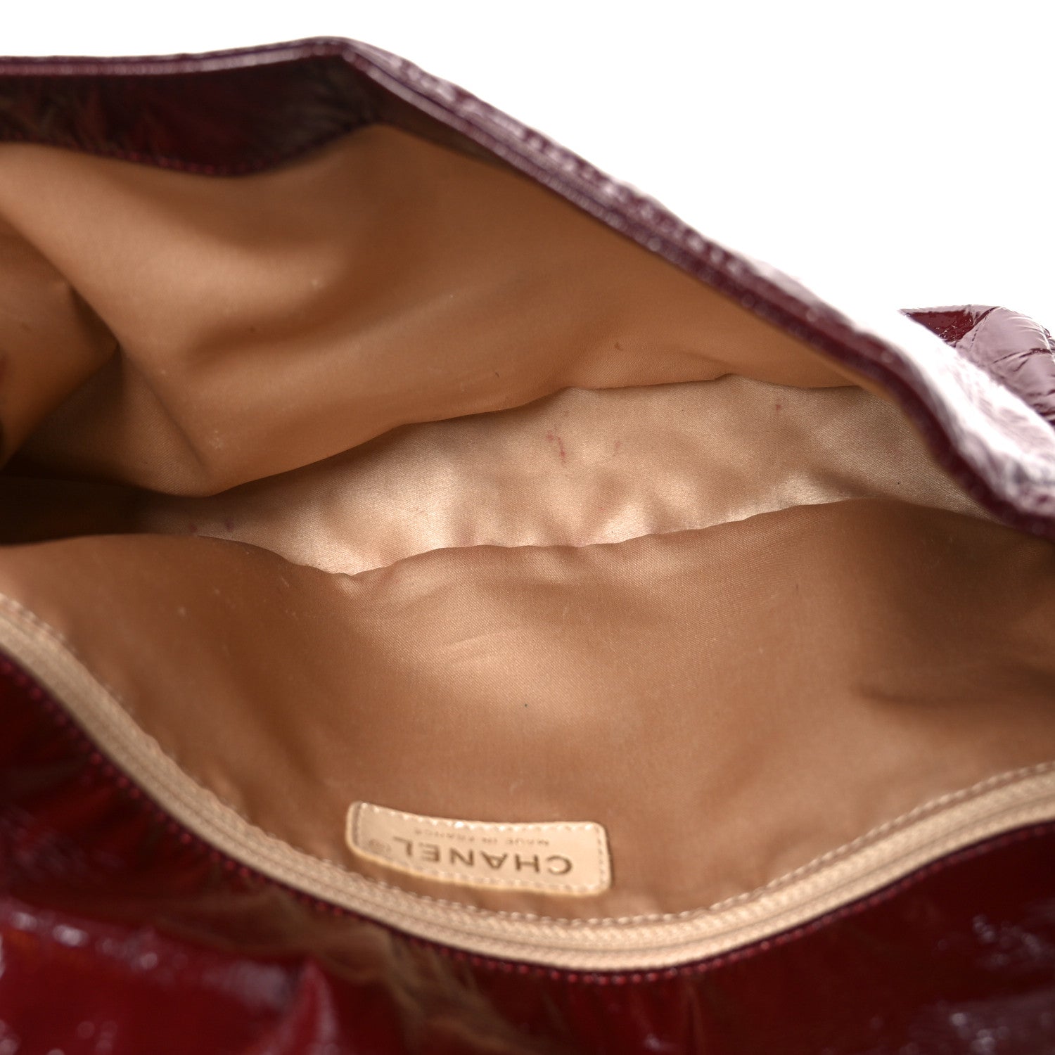 Chanel Vinyl Rock and Chain Medium Flap Bordeaux 5 of 11