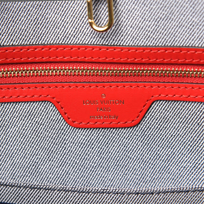 Louis Vuitton Denim Damier Monogram Onthego Blue Rouge 6 of 8