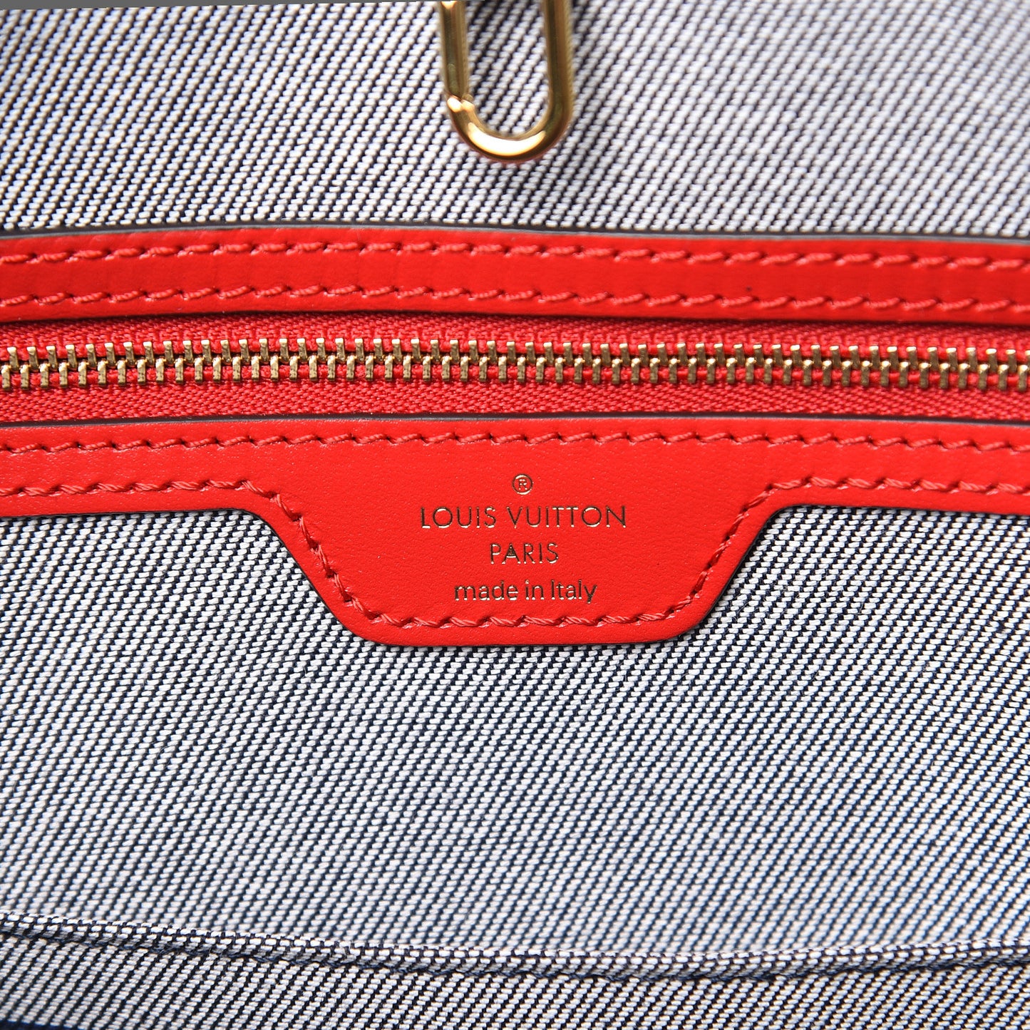 Denim Damier Monogram Onthego Blue Rouge