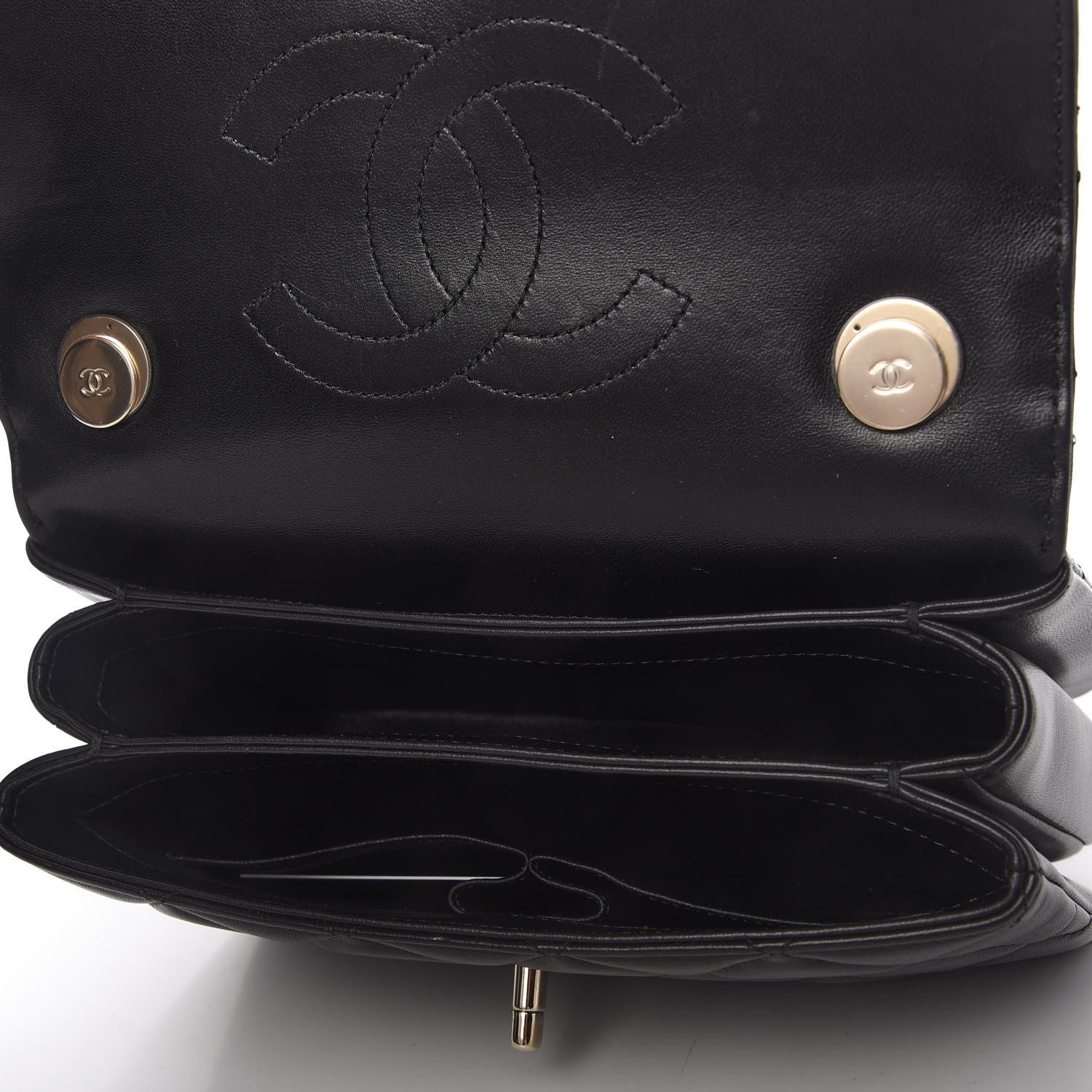 Chanel Lambskin Quilted Small Trendy CC Dual Handle Flap Bag Black 5 of 11