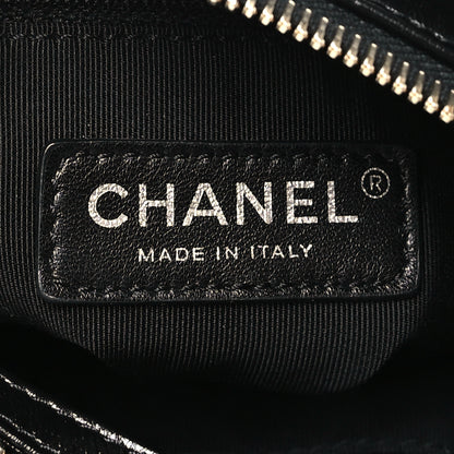Chanel Calfskin Wool Embroidered Paris Hamburg Small Gabrielle Hobo Black 6 of 9