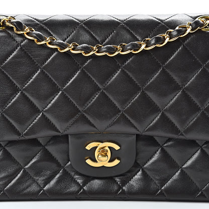 Chanel Lambskin Quilted Medium Double Flap Black 9 of 13