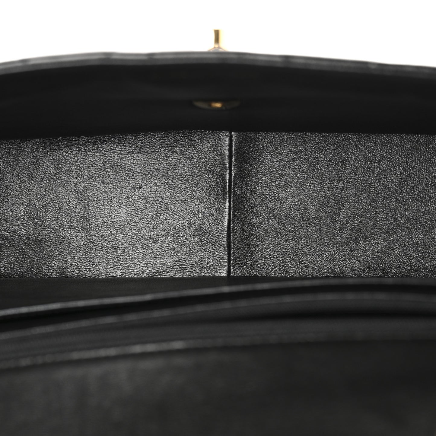 Lambskin Quilted Jumbo Single Flap Black