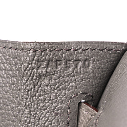 Hermes Epsom Birkin Sellier 25 Etain 7 of 10