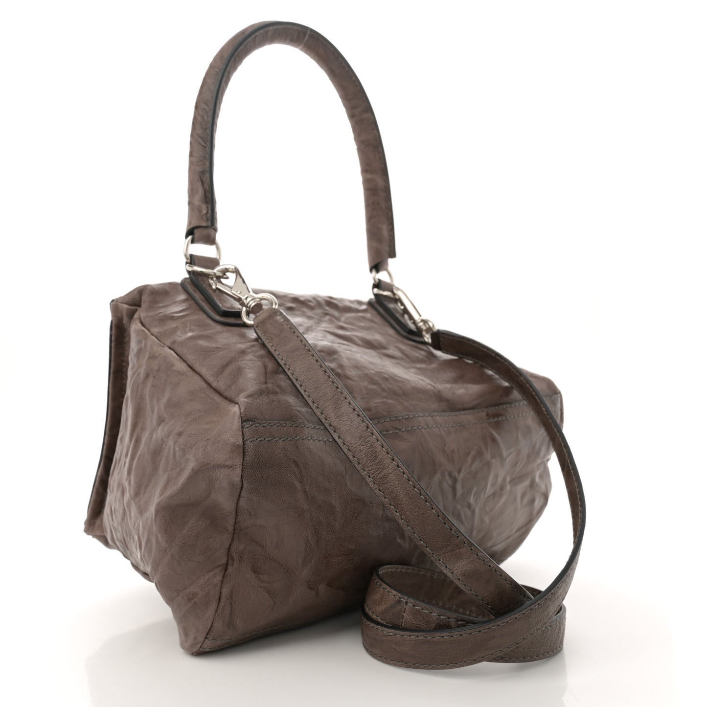Tumbled Sheepskin Small Pandora Charcoal