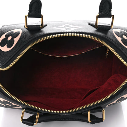 Louis Vuitton Empreinte Monogram Giant Speedy Bandouliere 25 Black Beige 9 of 12