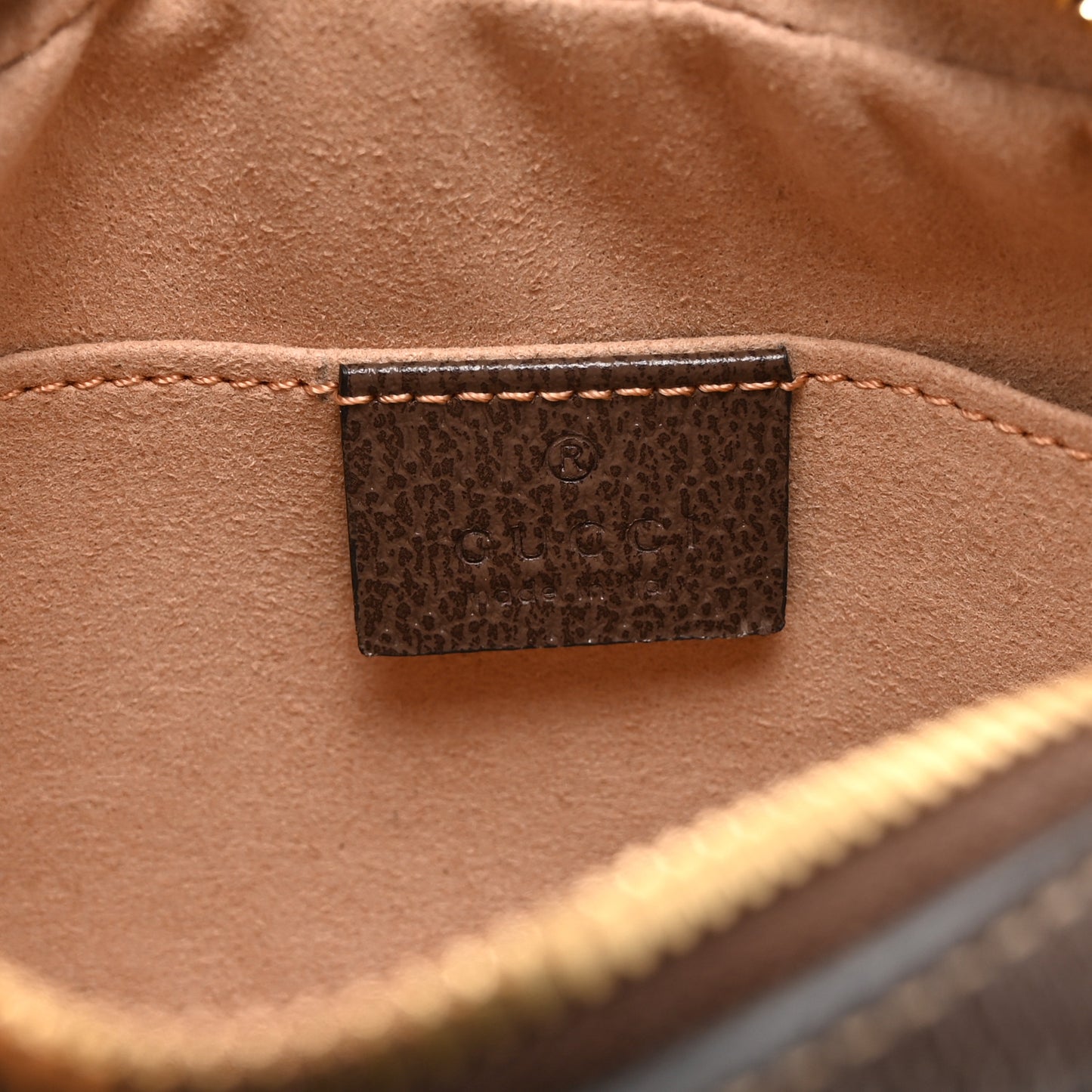 GG Supreme Monogram Web Mini Ophidia Shoulder Bag Brown