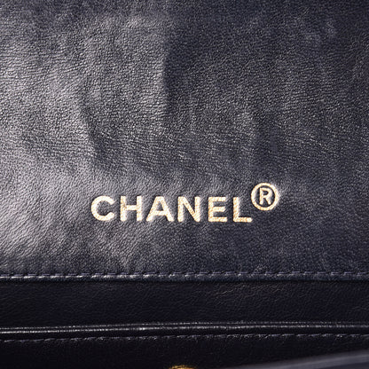 Chanel Lambskin Quilted Small Single Flap Navy 7 of 17