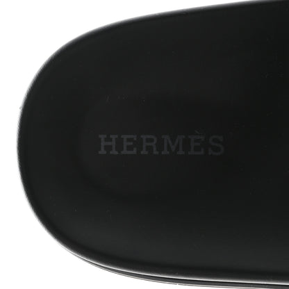 Hermes Calfskin Womens Chypre Sandals 38.5 Black 7 of 12