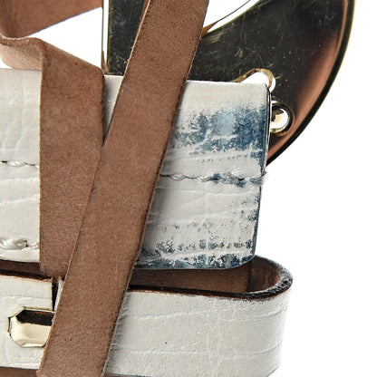 Gucci GG Plus Monogram Calfskin Interlocking G 40mm Belt 85 34 White 9 of 9