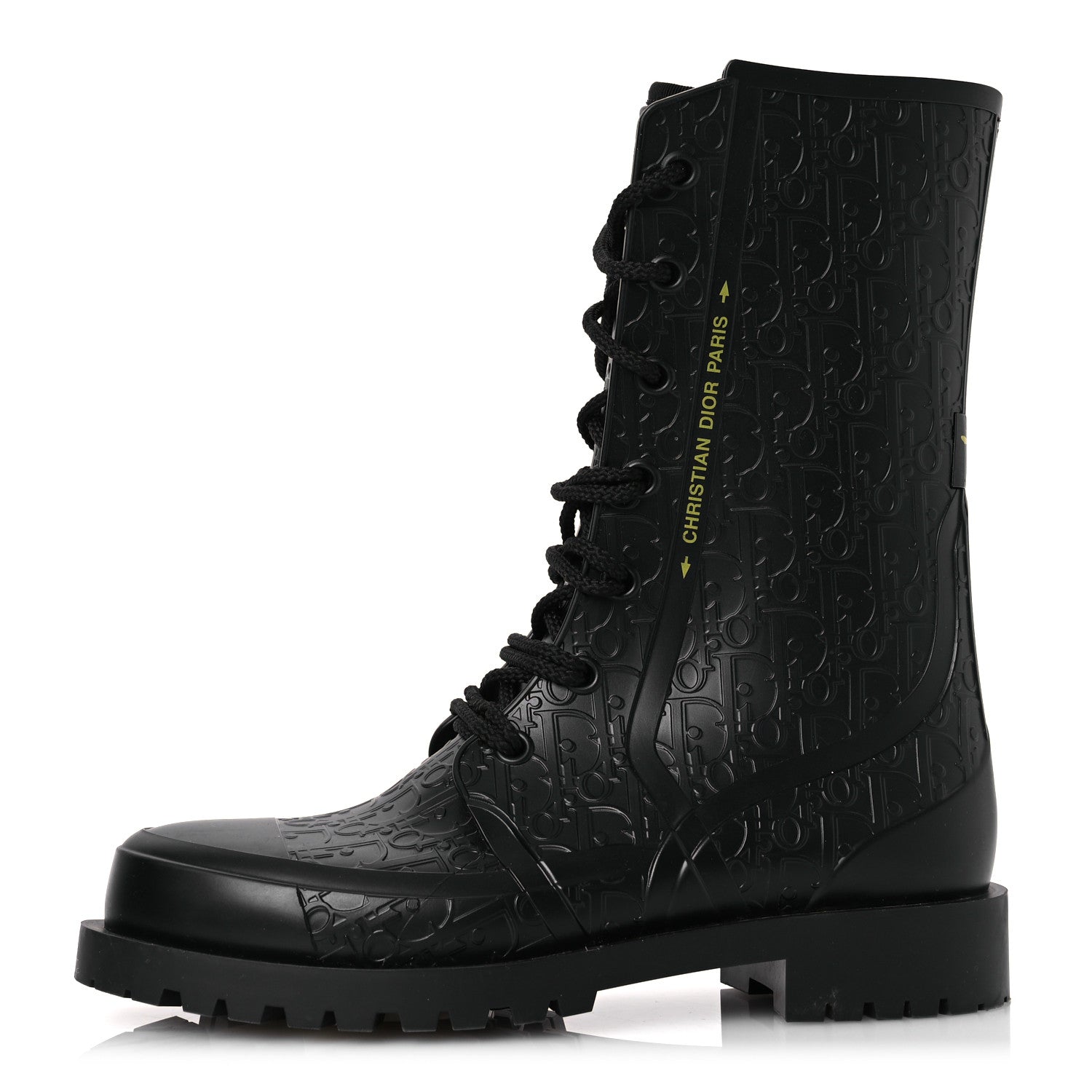 Christian Dior Oblique Rubber Diorcamp Boots 39 Black 1 of 10