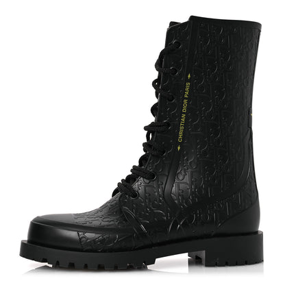 Christian Dior Oblique Rubber Diorcamp Boots 39 Black 1 of 10