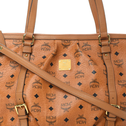 MCM Visetos Medium Essentials Shopper Tote Cognac 8 of 12