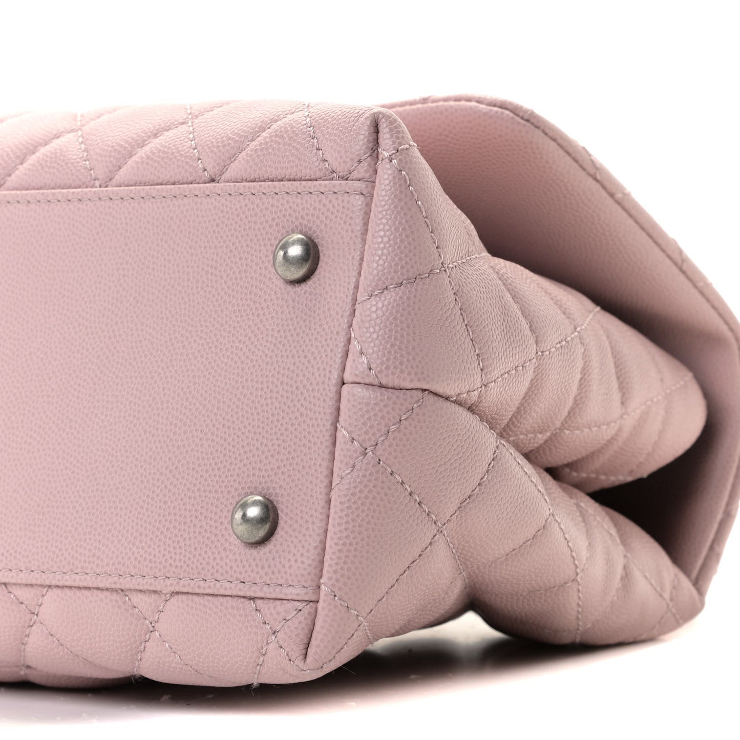 Caviar Quilted Small Coco Handle Flap Light Pink