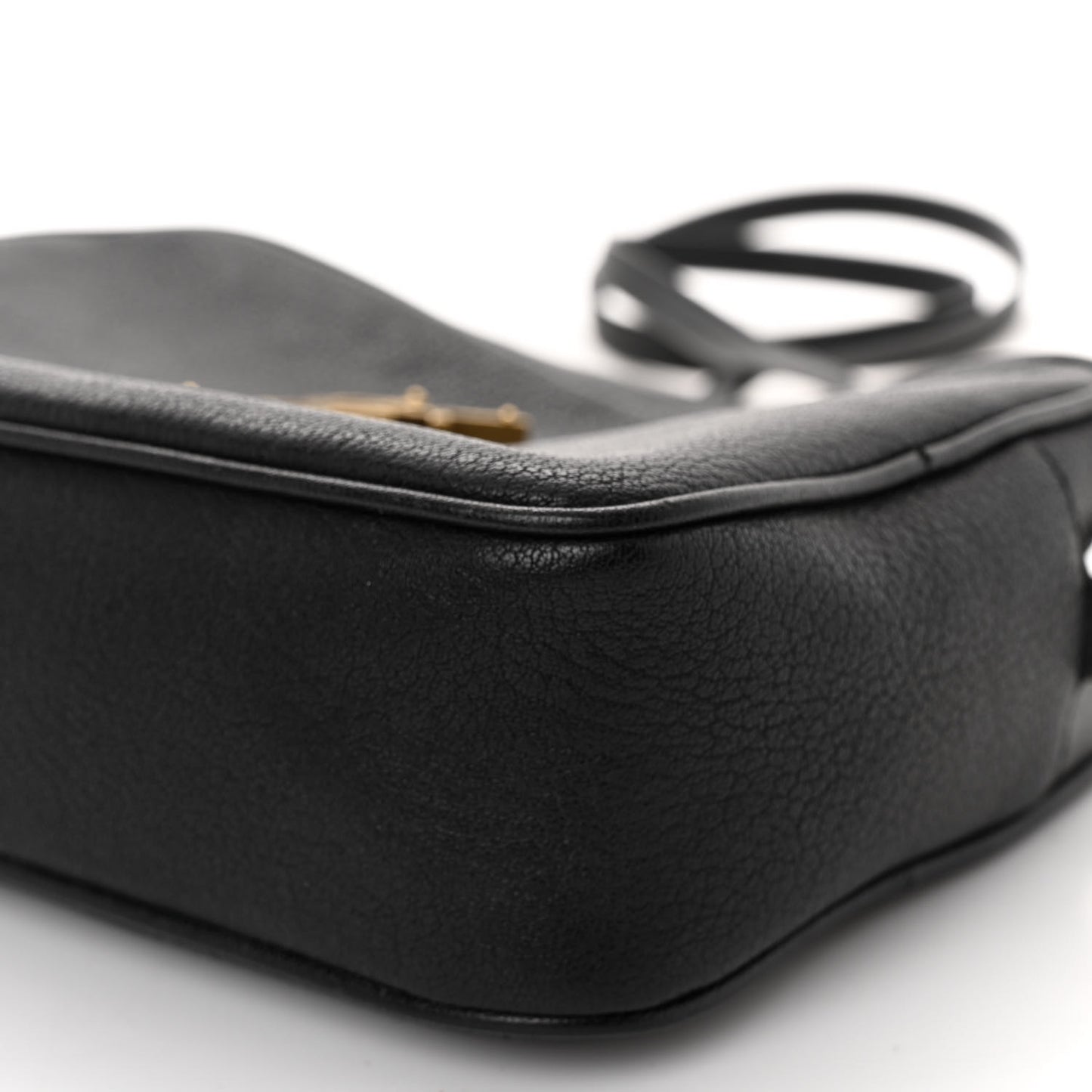 Grained Lambskin Monogram Lou Camera Bag Black