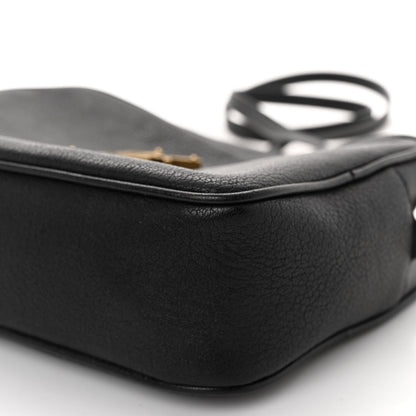 Saint Laurent Grained Lambskin Monogram Lou Camera Bag Black 9 of 14