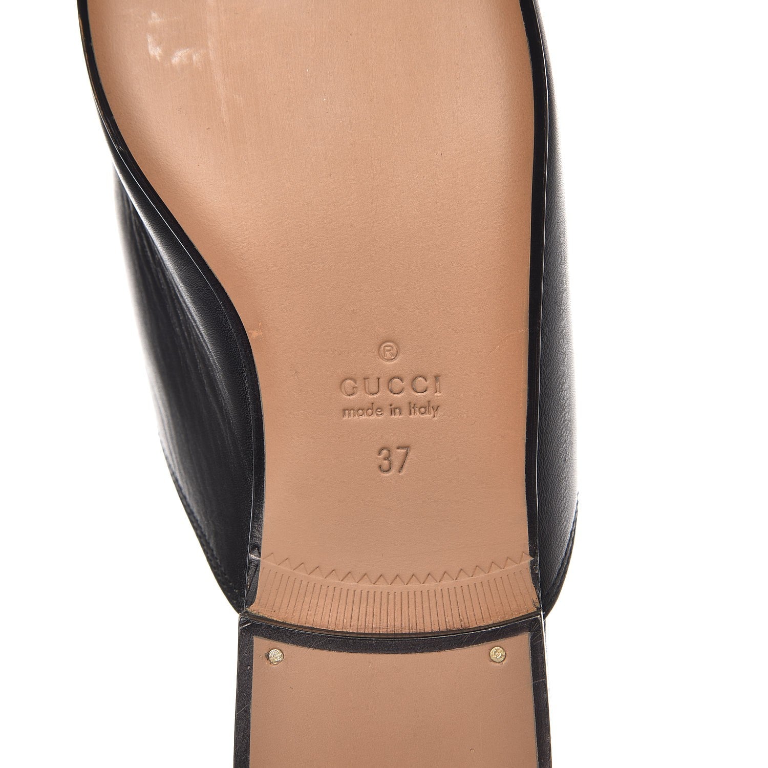 Gucci Calfskin Crystal Tiger Embroidered Womens Princetown Slippers 37 Black 10 of 10