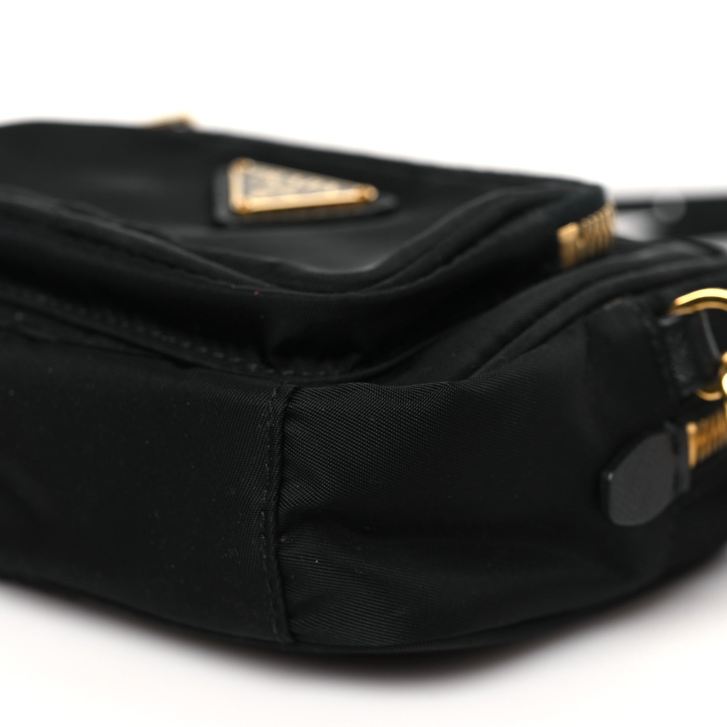 Tessuto Nylon Saffiano Convertible Crossbody Wristlet Black