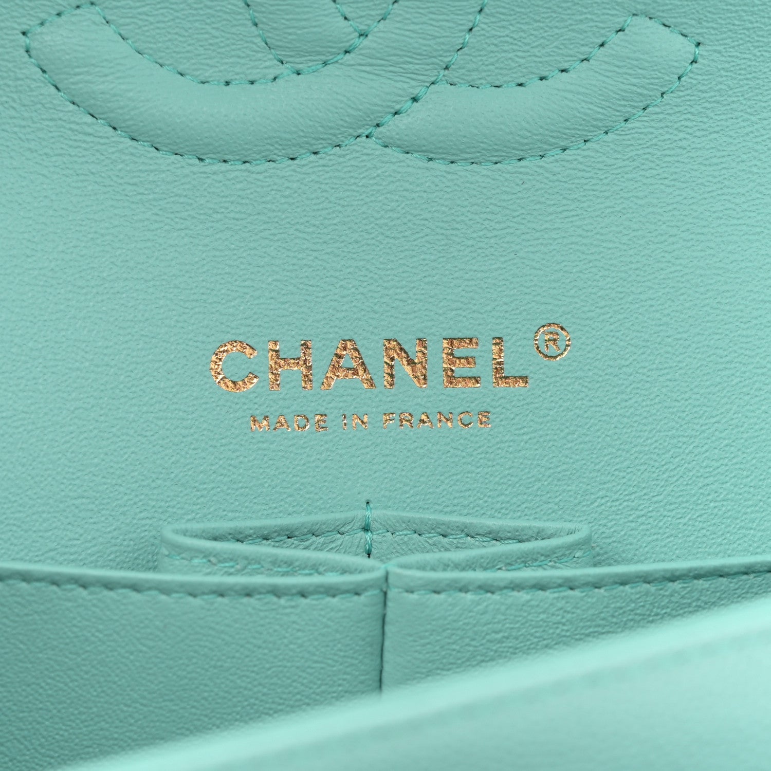 Chanel Lambskin Quilted Medium Double Flap Light Blue 6 of 13