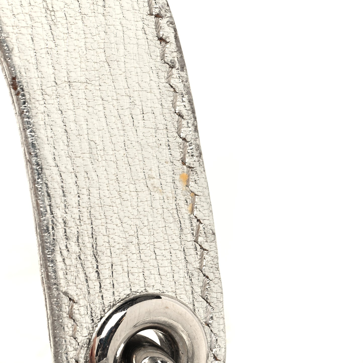 Metallic Grained Calfskin Cannage Small Lucky Badges My Lady Dior Silver