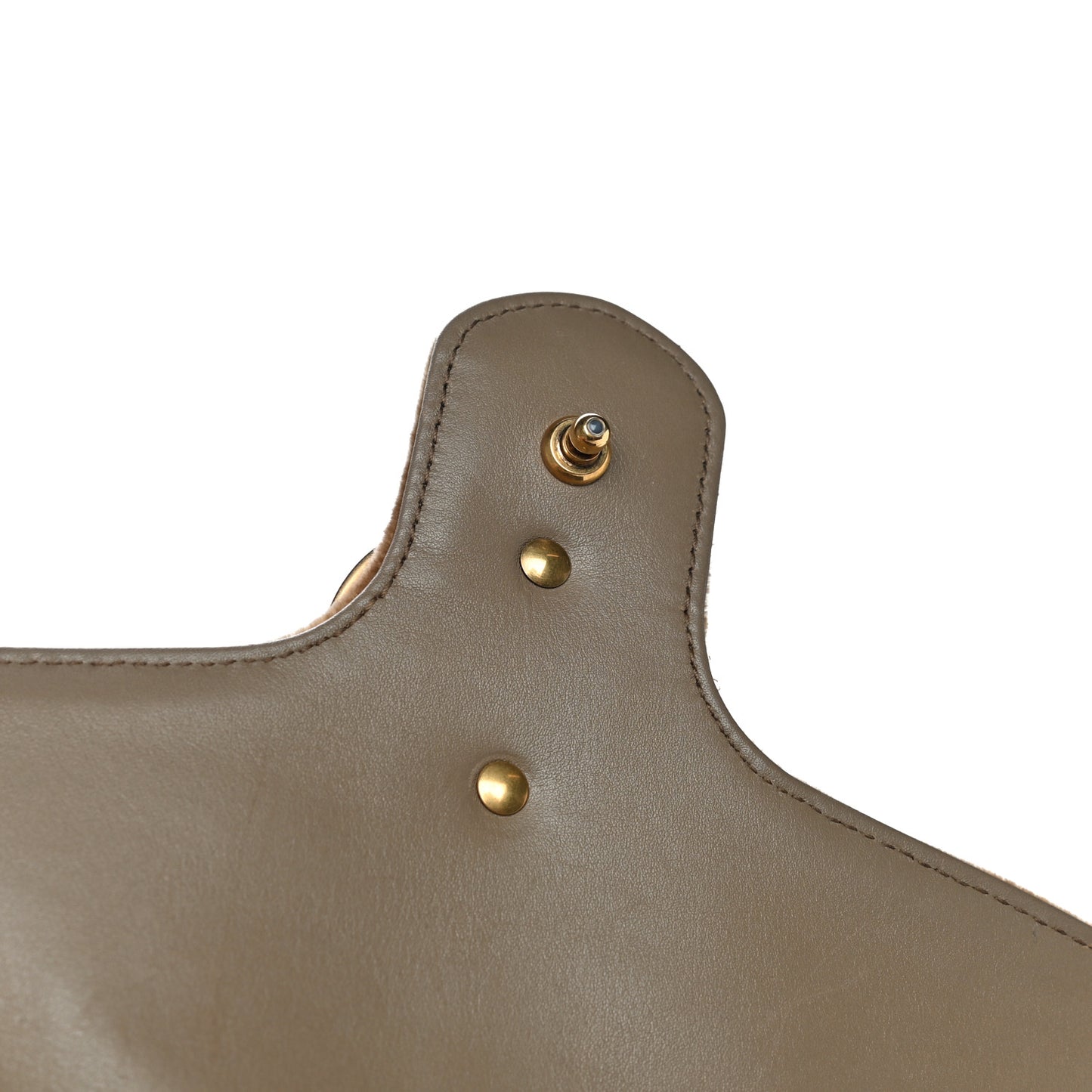 Velvet Matelasse Small GG Marmont Shoulder Bag Taupe