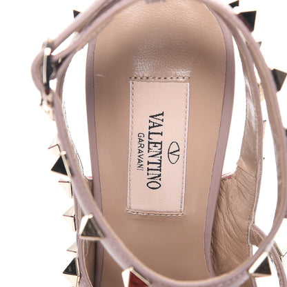 Valentino Garavani Calfskin Nappa Rockstud Ankle Strap 100mm Pumps 35.5 Peony Poudre 7 of 9