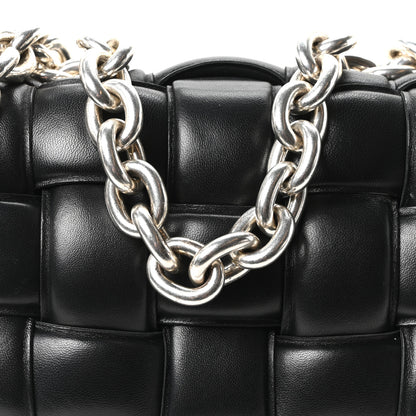 Bottega Veneta Lambskin Maxi Intreccio Padded Chain Cassette Crossbody Bag Black 7 of 9