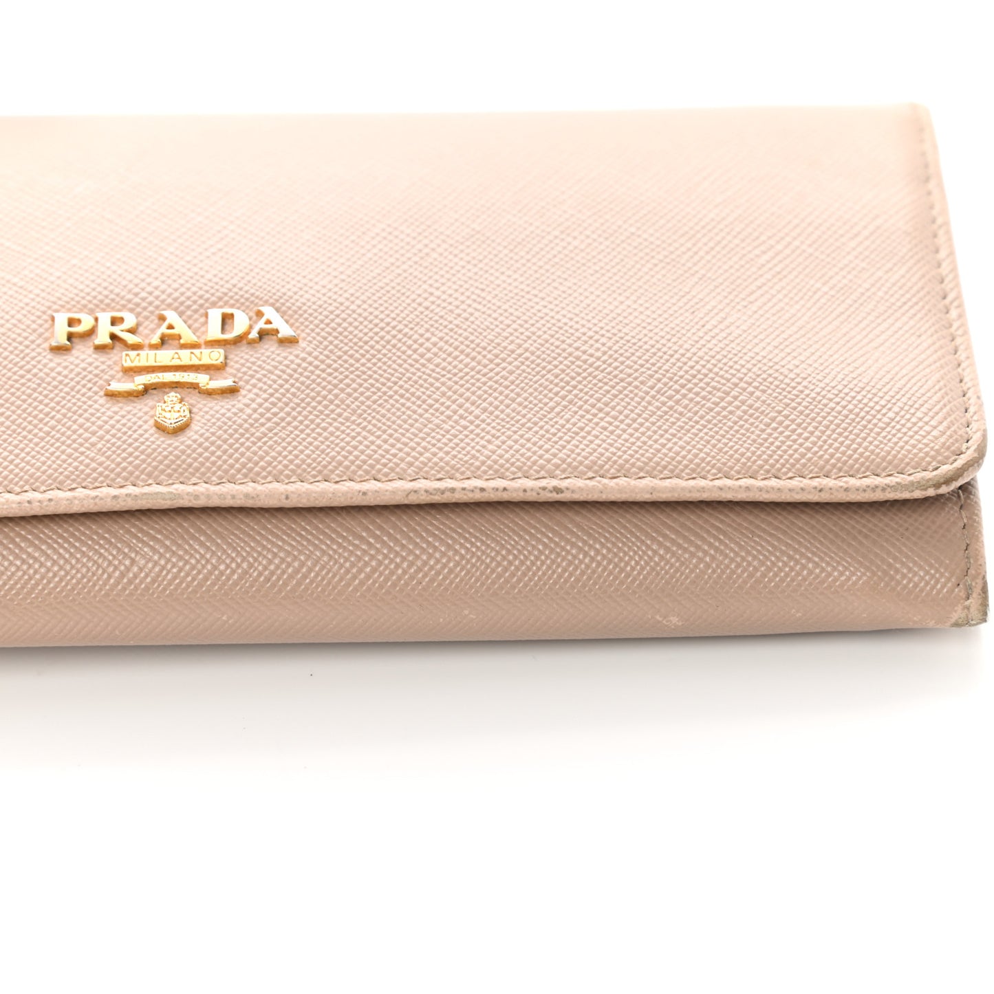 Saffiano Metal Continental Flap Wallet Cammeo