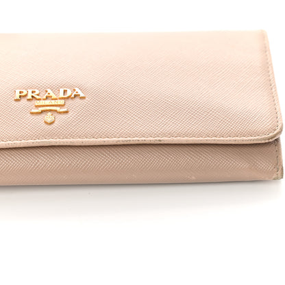Prada Saffiano Metal Continental Flap Wallet Cammeo 11 of 17