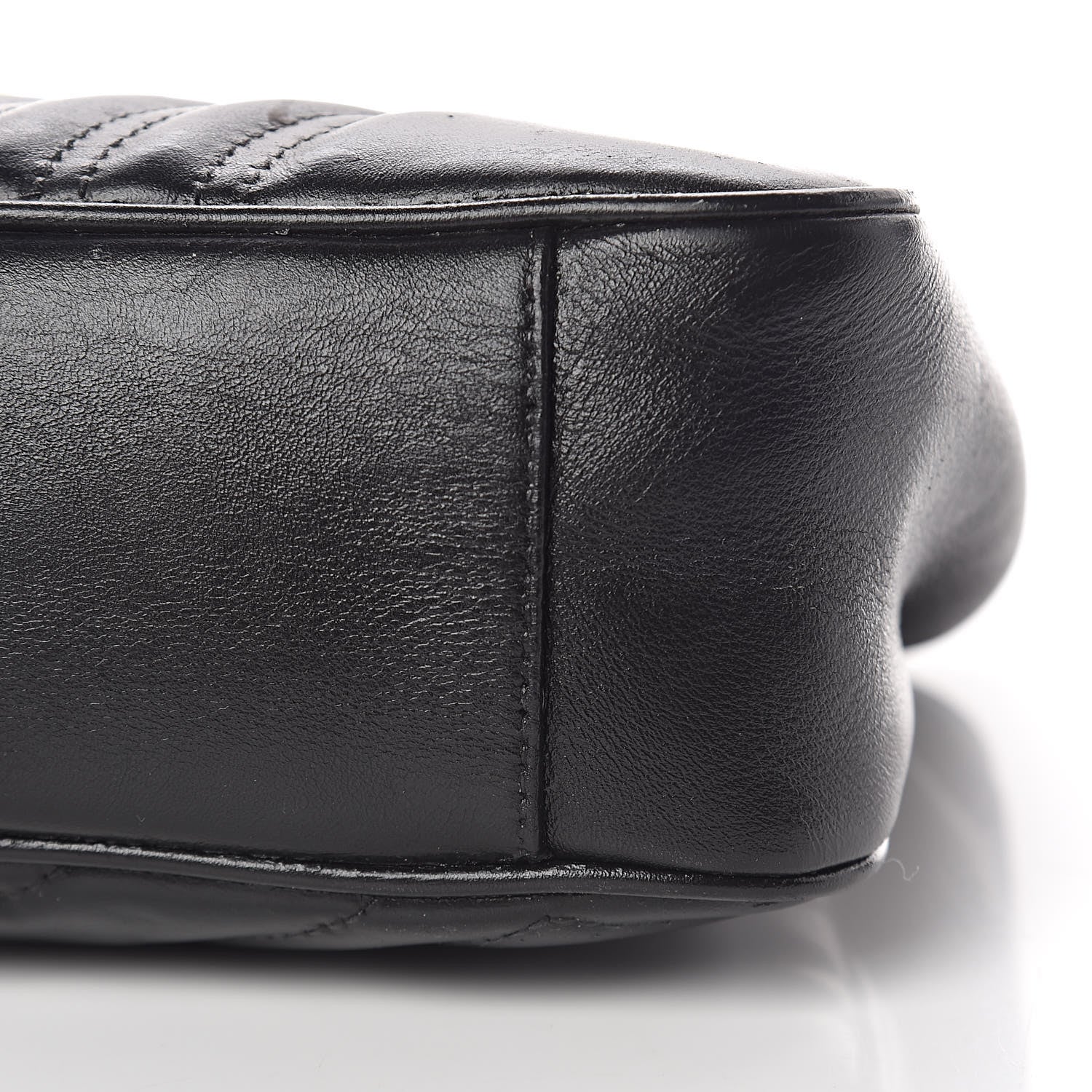 Gucci Calfskin Matelasse Medium GG Marmont Shoulder Bag Black 14 of 14