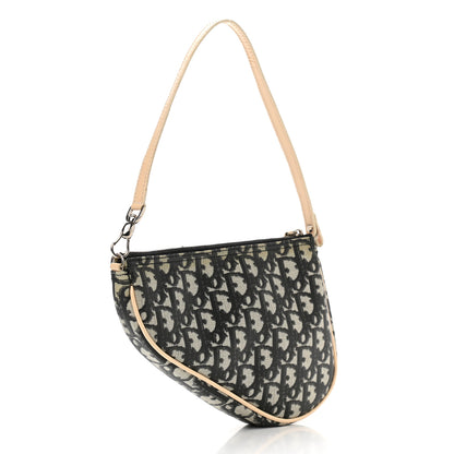 Christian Dior Monogram Mini Saddle Pochette White Blue 3 of 15