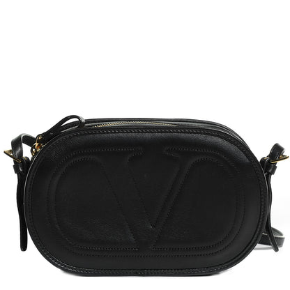 Valentino Garavani Calfskin Small Logo Go Crossbody Bag Black 1 of 8