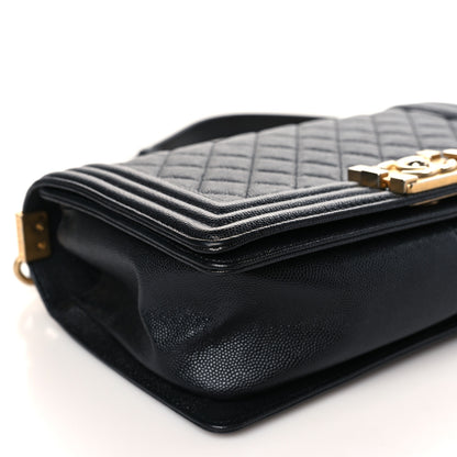 Chanel Caviar Quilted Medium Boy Flap Black 8 of 10