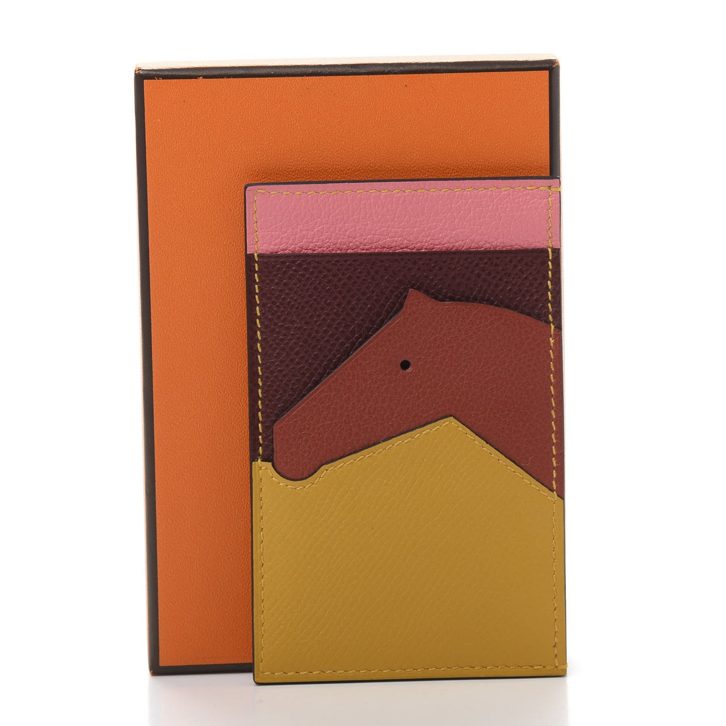 Epsom Evercolor Les Petits Chevaux Card Holder Ambre Brique Rouge H Rose Ete