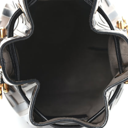 Fendi Vitello Liberty F is Fendi Bi-Color FF 1974 Embossed Mini Mon Tresor Bucket Bag Maya Black 4 of 4