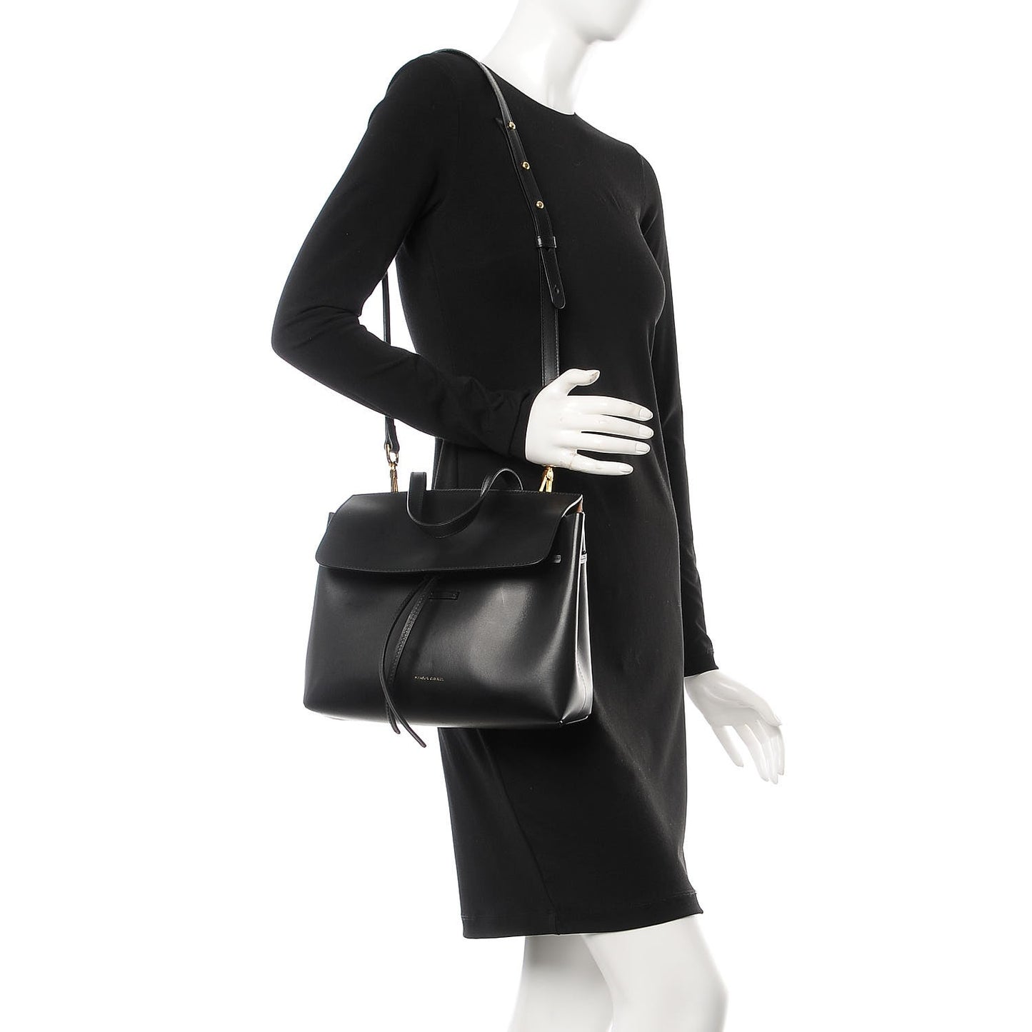 Calfskin Mini Lady Bag Black Ballerina