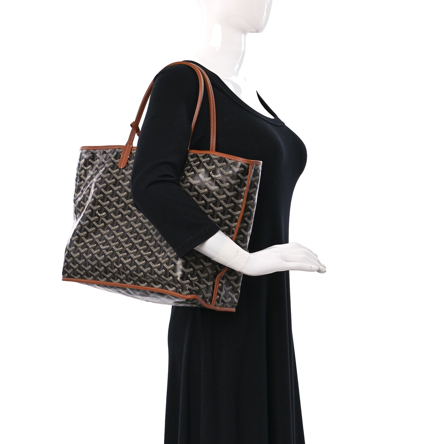 Goyard Goyardine Reversible Anjou PM Black Gold 2 of 13