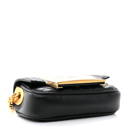 Fendi Nappa Matisse FF Embossed Nano Chain Baguette Black 4 of 9
