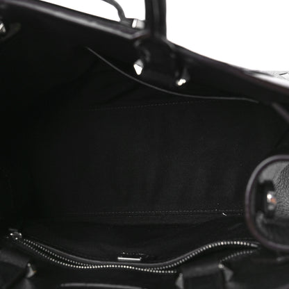 MCM Calfskin Ottomar Monogram Medium Essential Tote Black 5 of 8