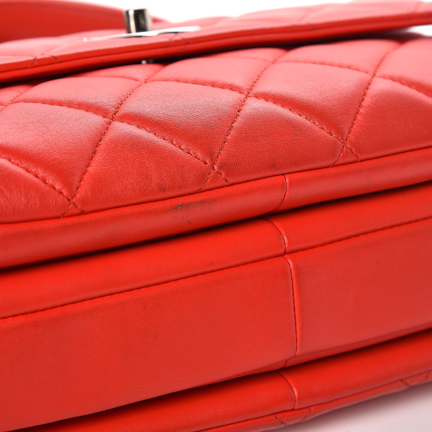 Chanel Lambskin Quilted Small Trendy CC Dual Handle Bag Red 9 of 9