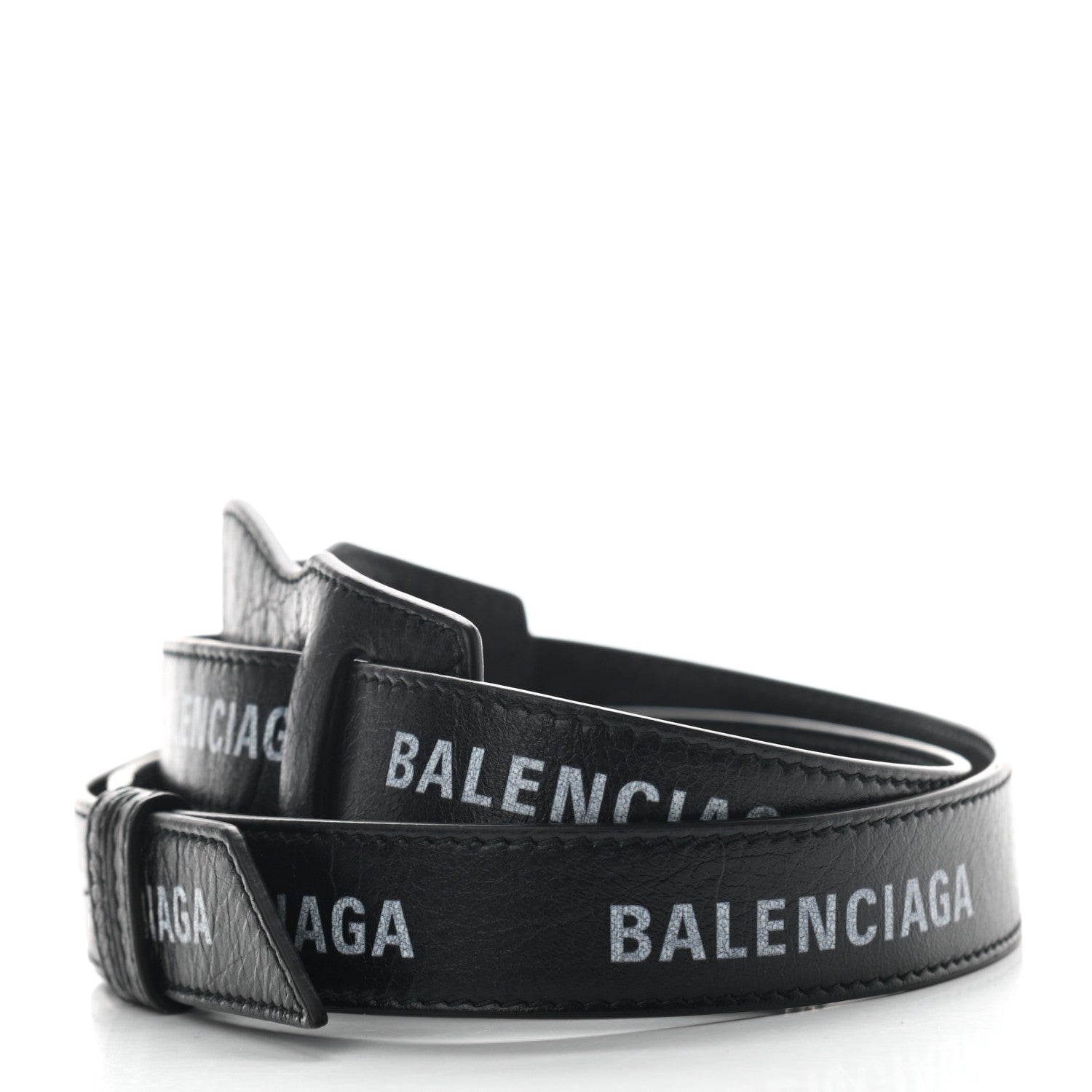 Balenciaga Agneau Classic Hardware Logo Shoulder Strap Black 2 of 3