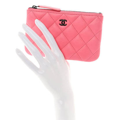 Chanel Lambskin Quilted Small Cosmetic Case Pink 2 of 8