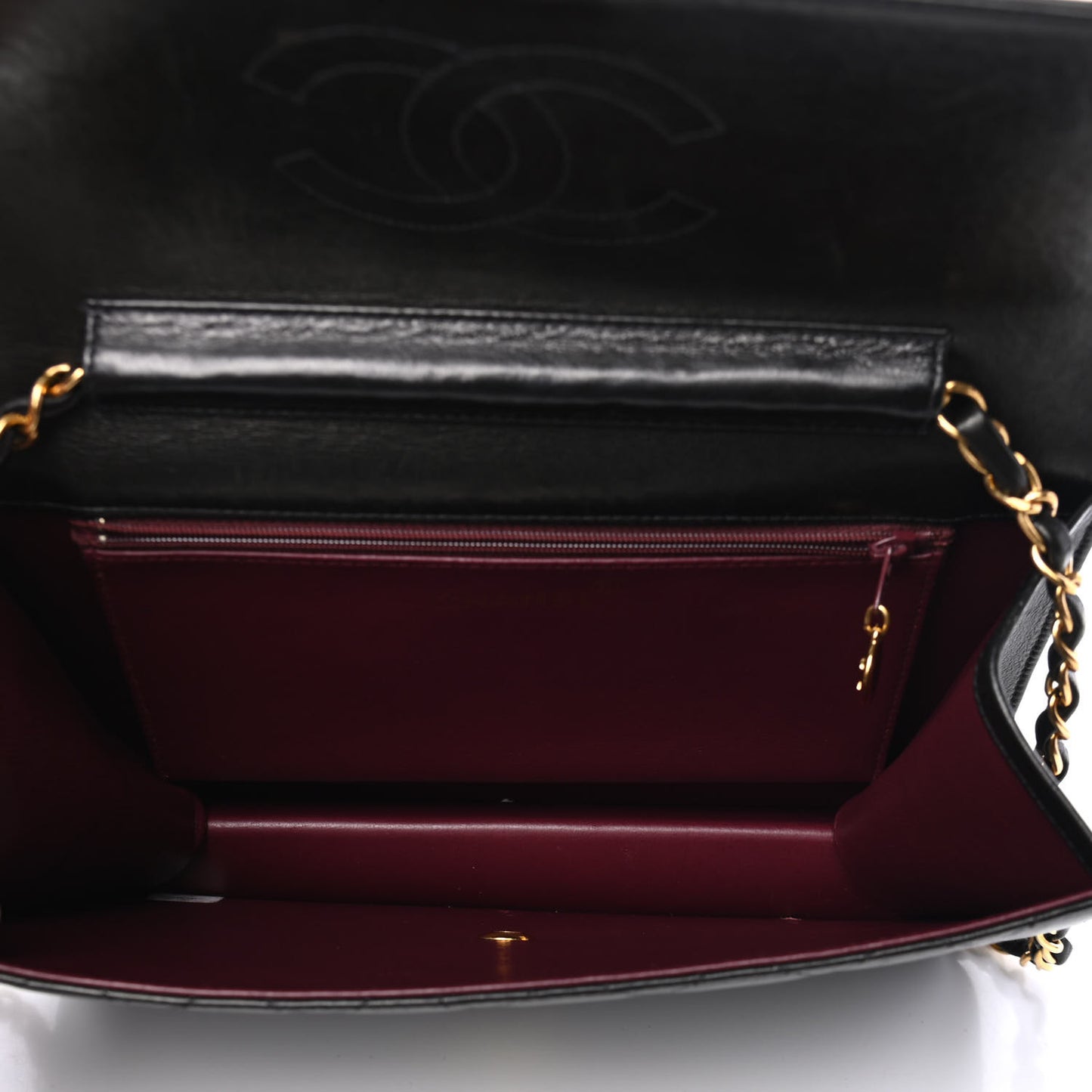 Lambskin Quilted Jumbo Single Flap Black