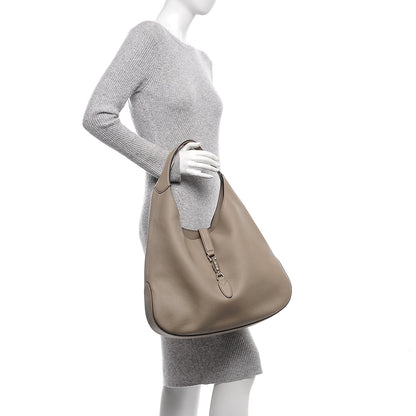Gucci Soft Grained Calfskin Large Jackie Hobo Taupe 2 of 7