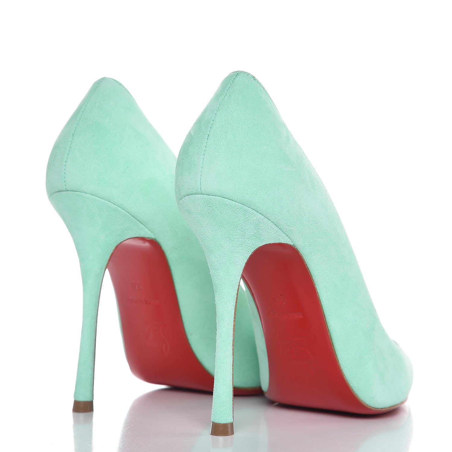 Christian Louboutin Veau Velours Decoltish 100 Pumps 36 Opal 4 of 8