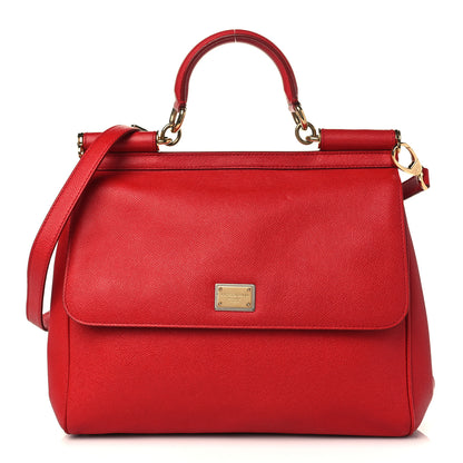 Dolce & Gabbana Dauphine Medium Miss Sicily Satchel Dark Red 1 of 8