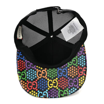 Gucci GG Supreme Monogram Psychedelic Baseball Hat Black 7 of 9