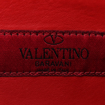 Valentino Garavani Metallic Wrinkled Lambskin Rockstud Spike Double Zip Camera Crossbody Bag Mekong 7 of 11