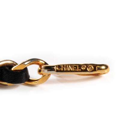 Chanel Leather Gold Chain CC Medallion Belt Black 4 of 5